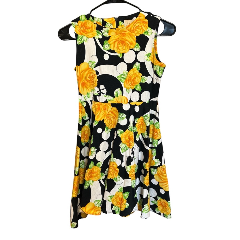 Kate Kasin Girls Sleeveless Floral Dress